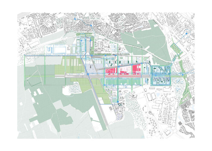 Figure 4. Le projet d’ensemble figuré dans le plan guide (2016). Source : AUC / SPL Air 217.