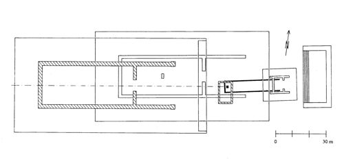 Fig. 3. Héraion de Samos. Les différentes étapes de construction du temple et de la base de la statue (Held 1995, fig. 1).