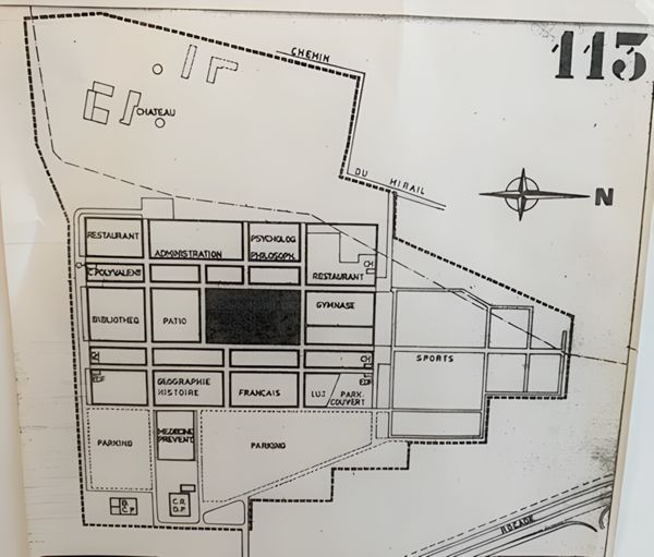 Fig. 4. Plan de l’ensemble littéraire du Mirail (fonds privé Michel Idrac, origine inconnue, 1971).