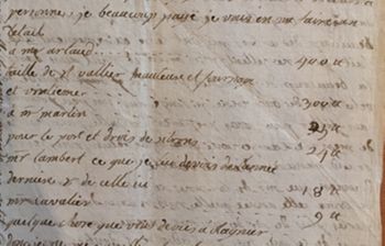Extrait d’une lettre écrite par Françoise, datée du 5 mai 1751, ADAM, 1E 3/2, Famille Robert d’Escragnolle.