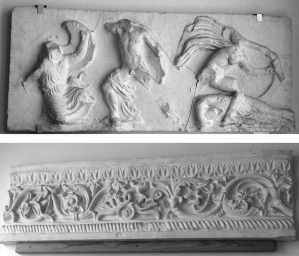 Fig. 9. Tirages en plâtre déplacés sur le campus Montmuzard, bâtiment Droit-Lettres, bureau 335 B (université de Bourgogne) (cliché : Arianna Esposito, uB).