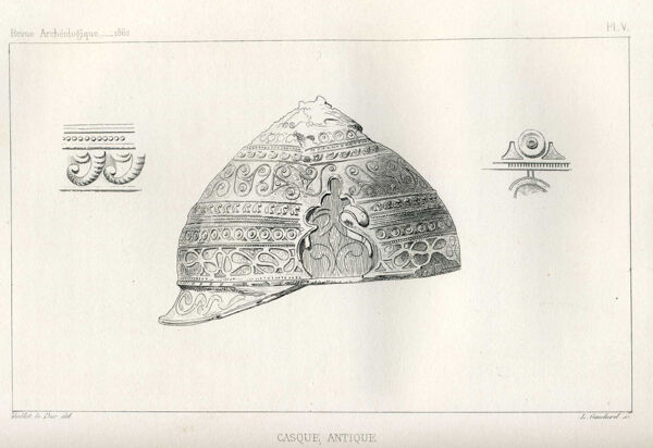 “Casque antique” (d’après Viollet-le-Duc 1862, pl. V).