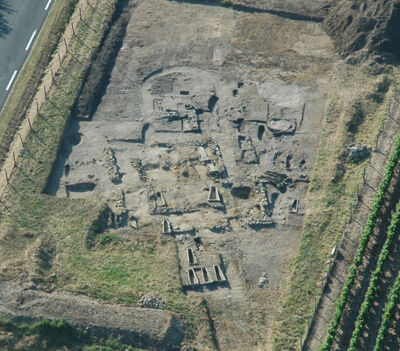 Aerial view of the site of 
“La Chapelle”, Jau-Dignac-et-Loirac, France
(F. Didierjean 2009).