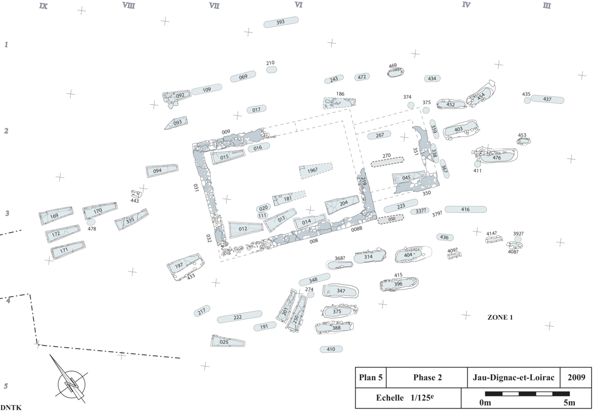 Map of the 7th century church and cemeterie in “La Chapelle”, 
Jau-Dignac-et-Loirac, France (D. Kawe & D. Boyer Gardner 2009).
