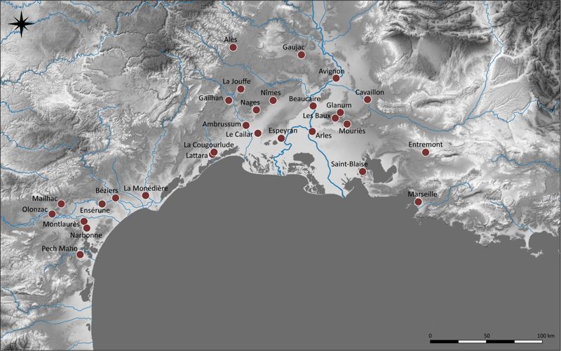 Localisation des sites de l’âge du Fer mentionnés dans le texte (cartographie B. Girard).
