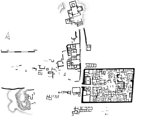 Plan du fort au Mons Claudianus (d’après Maxfield, Peacock 2001b).
