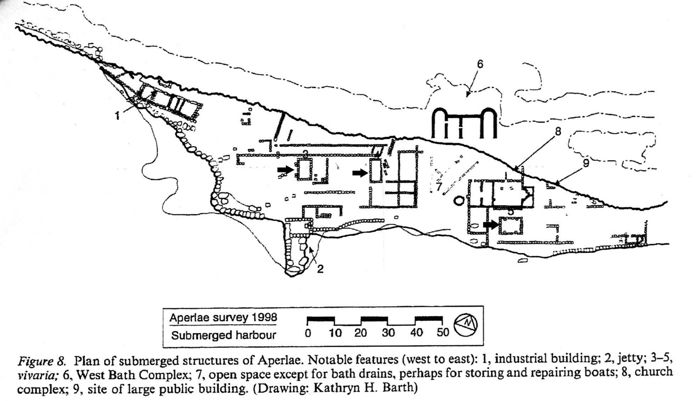 Aperlae, localisation du site 1 (Hohlfelder et al. 2000, 132).