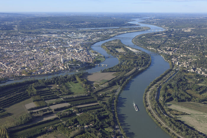 Photo aérienne de la confluence (cliché M. C. Collin).
