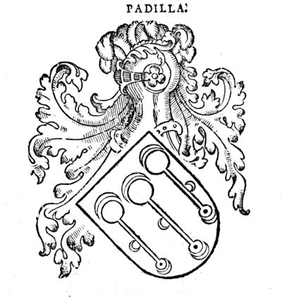 Armas de la Casa de Padilla en la Nobleza de Andalucía (Gonzalo Argote de Molina, 1588: fol. 95r).
