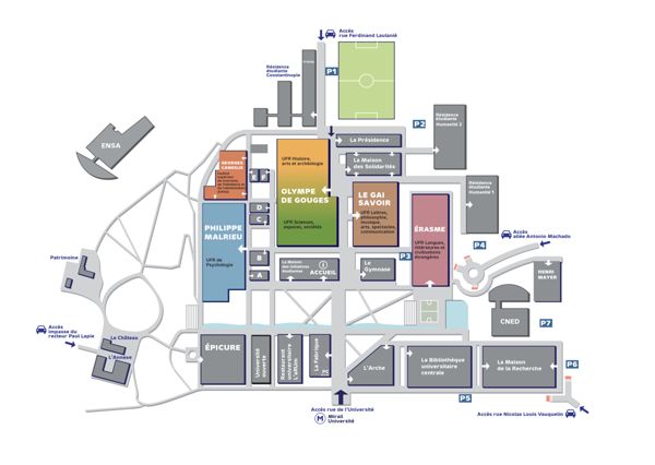 Fig. 10. Plan de l’Université Toulouse-Jean Jaurès (site internet de l’université, sans date).