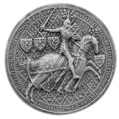 4e Grand Sceau de Philippe II de Bourgogne, 1342-1404.