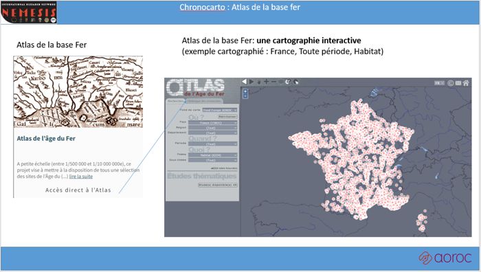Atlas de la BaseFer : recensement des sites protohistoriques en Europe.