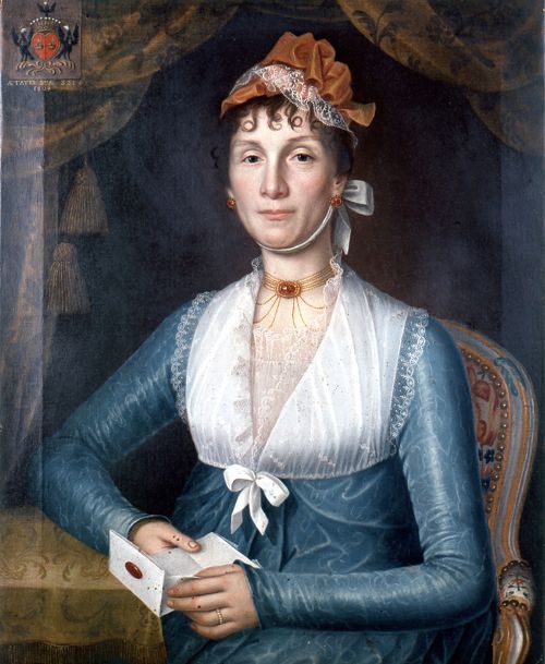 Portrait d’Eugénie de Courten, huile sur toile, Félix Cortey, 1809, Collection privée.