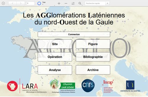 Interface de la base de données AGGLO (réal. P. Fernandez, 08/2021).
