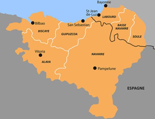 Fig. 2. Le Pays basque et ses provinces historiques.
