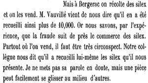 c. Extrait d’une discussion : Octave Vauvillé, Bull. de la société d’anthropologie de Paris, 1895.