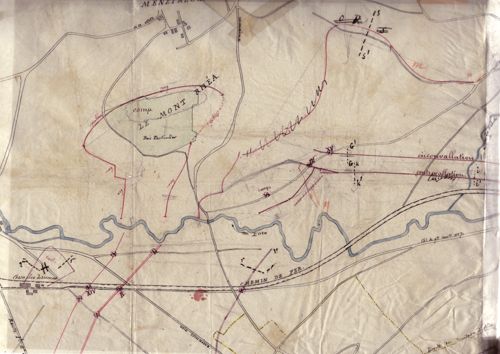 La zone du Réa. Extrait du plan du 7 janvier 1863 dressé par P. Millot (archives MAN).