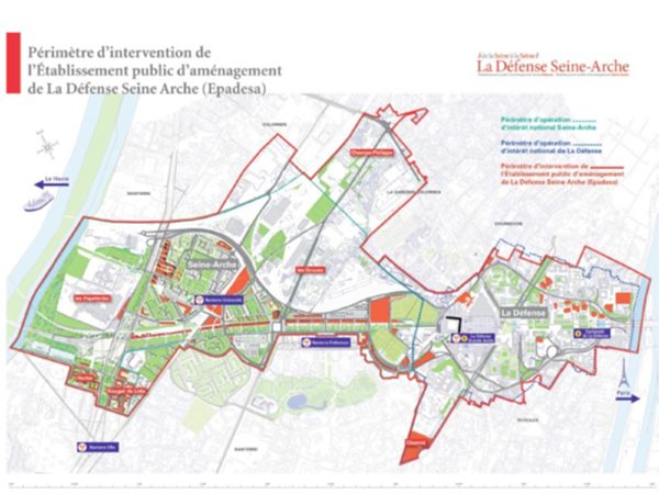 Fig. 5. L’OIN et la ZAC Seine Arche, 2001 (EPADESA).