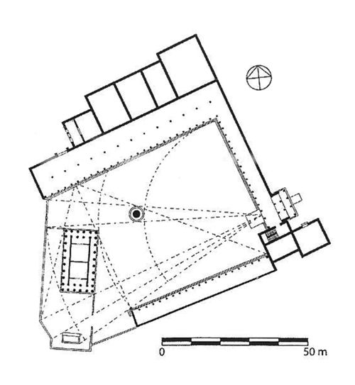 Fig. 16. Pergame. Plan analytique du sanctuaire d'Athéna (Senseney 2009, 38, fig. 2A).