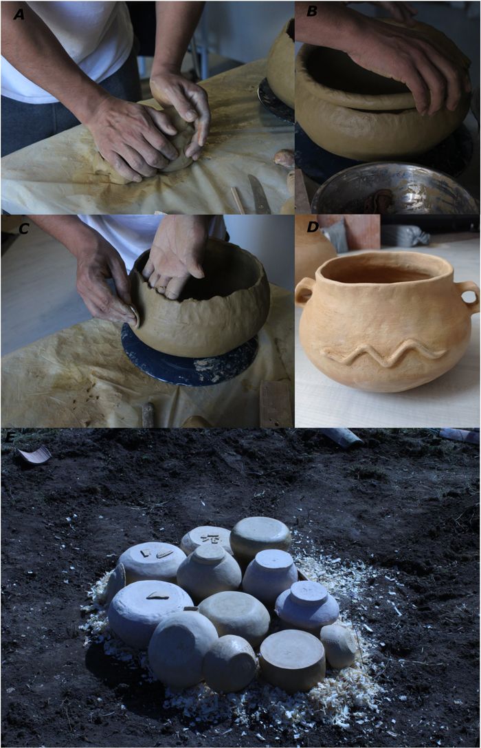 Séquence de production des vases en utilisant les techniques que nous pensons avoir été utilisées par les potiers Ychsma. Auteur : Dante Pareja. 01/04/2023. © Pas d’utilisation commerciale.